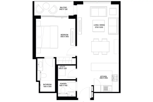 Tower A, 1 bedroom