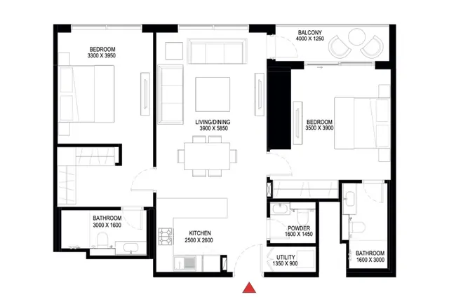 Tower A, 2 bedroom