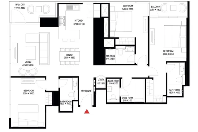 Tower B, 3 bedroom