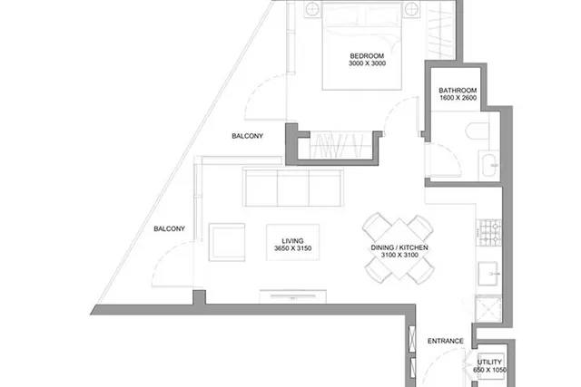 1 bedroom apartment