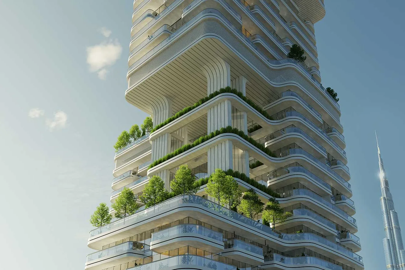 Four 'vertical gardens'