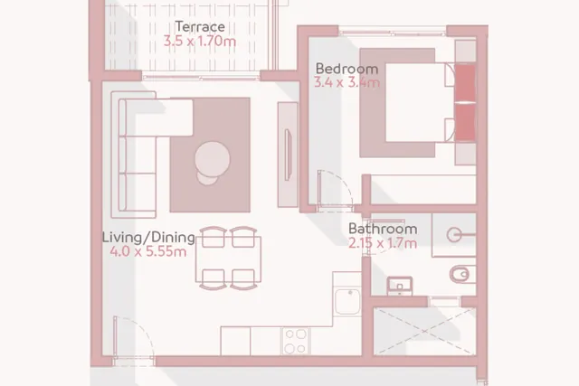 1 bedroom apartment