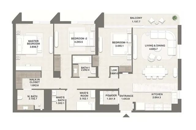 3 bedroom apartment