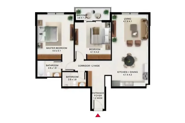 2 bedroom apartment