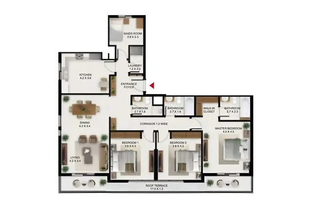 3 bedroom apartment