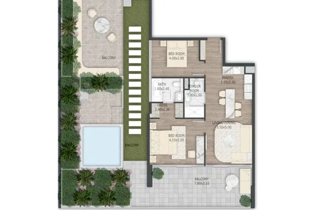 2 bedroom apartment