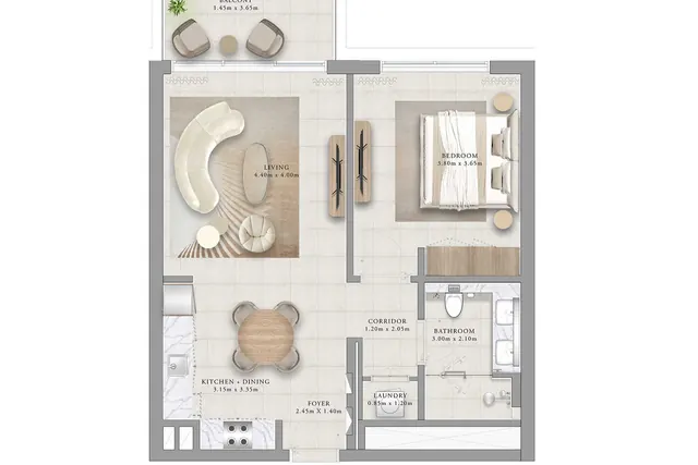 1 bedroom