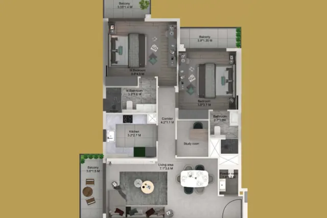 2 bedroom apartment