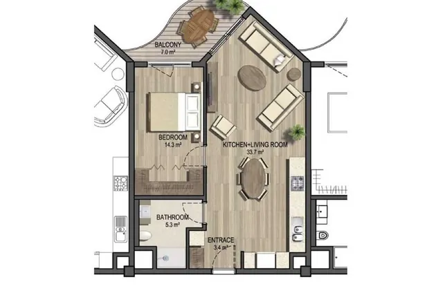 1 bedroom apartment