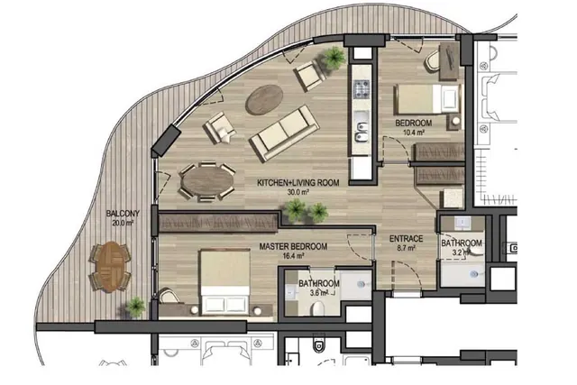 2 bedroom apartment