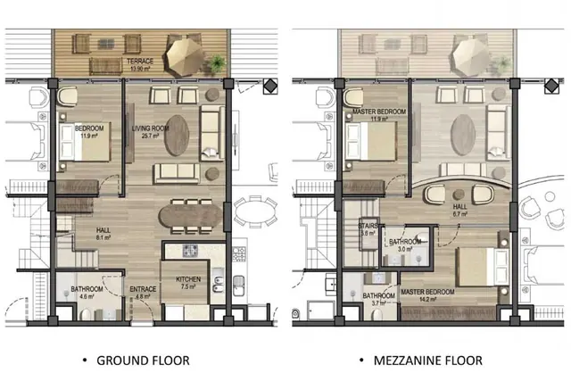 3 bedroom Duplex apartment
