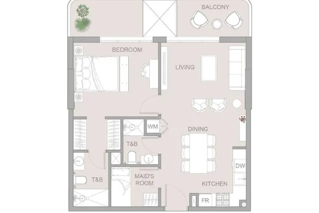 1,5 bedroom apartment