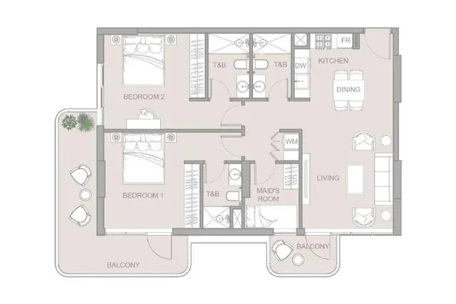 2,5 bedroom apartment