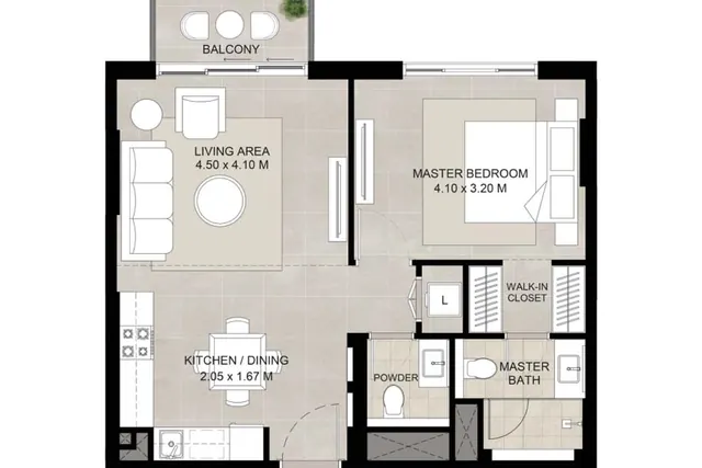 1 bedroom apartment