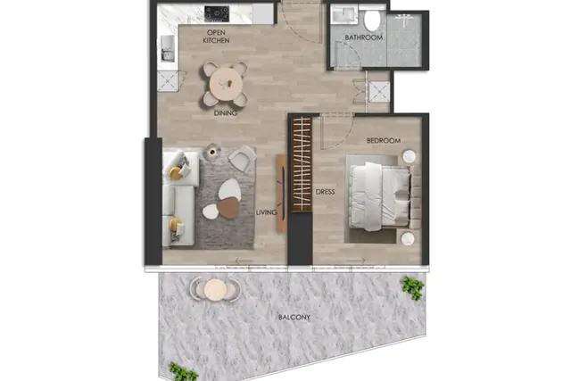 1 bedroom apartment