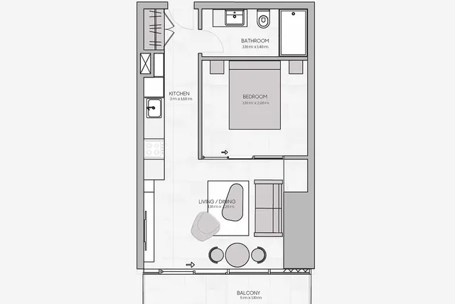 1 bedroom