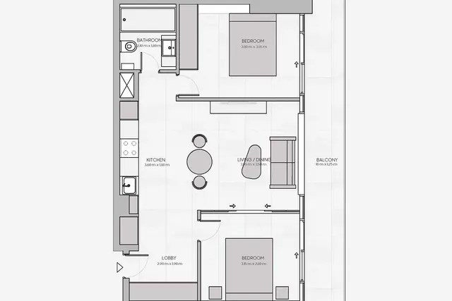 2 bedrooms