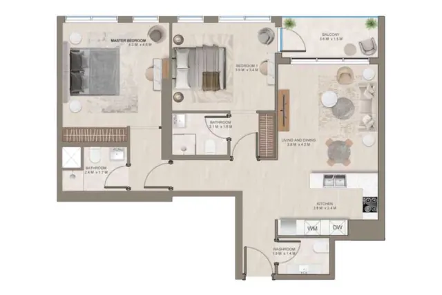 2 bedroom apartment