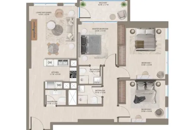 3 bedroom apartment