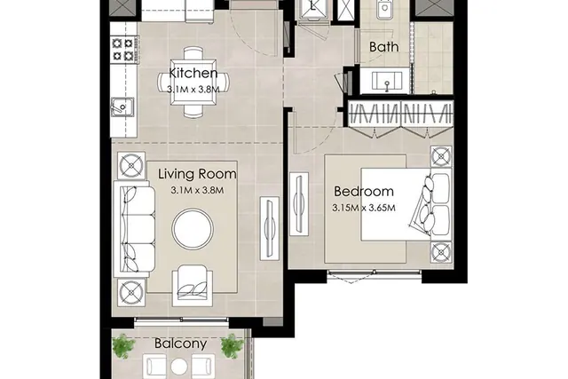 1 bedroom