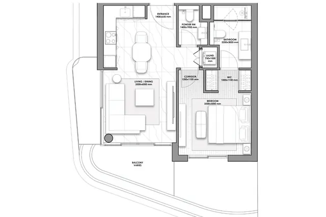 1 bedroom apartment