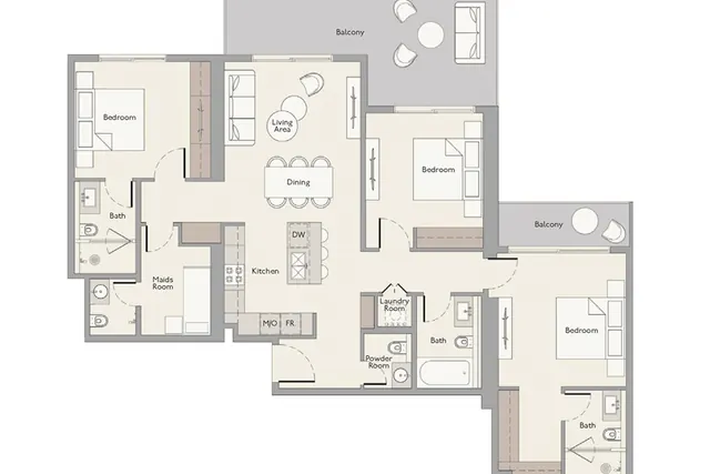 3 bedrooms