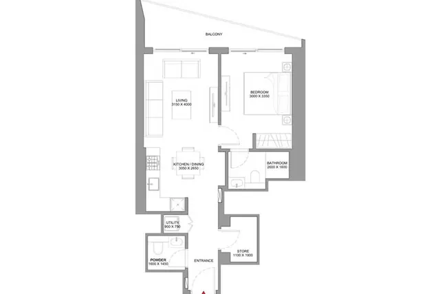 1 bedroom apartment