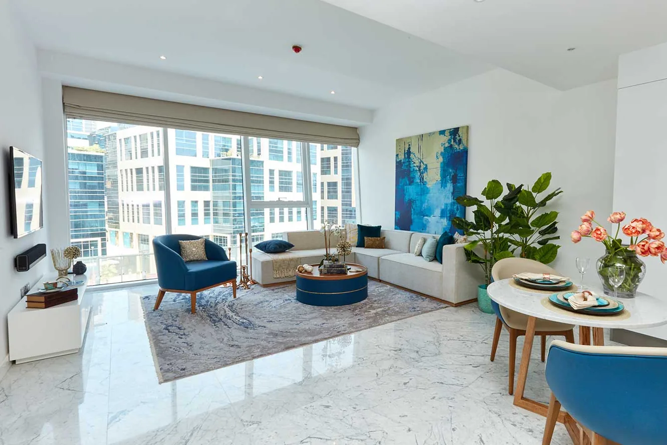 Fully furnished residences with unique windows