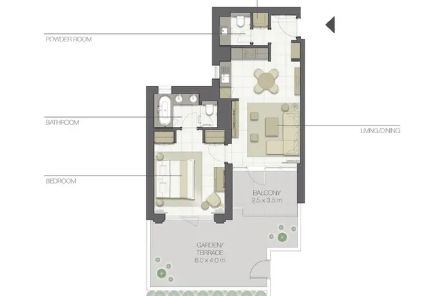 1 bedroom apartment