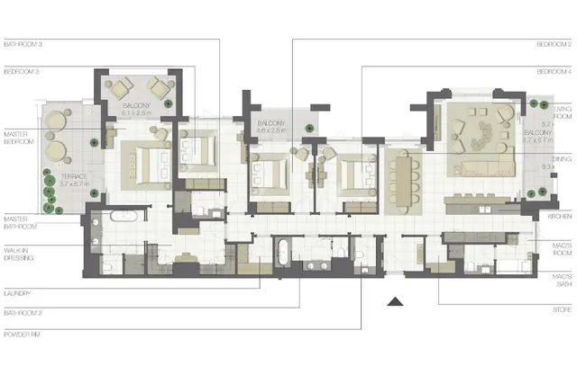 4 bedroom Penthouse