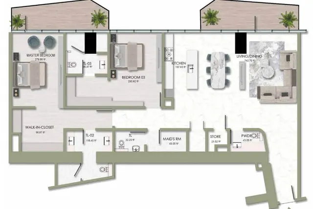 2 bedroom apartment