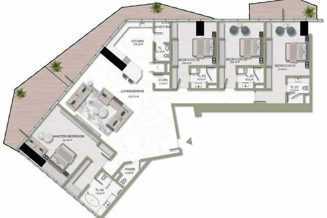 4 bedroom apartment