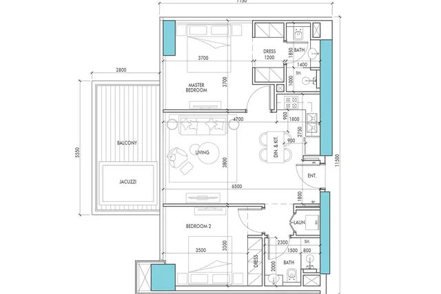 2 bedroom apartment