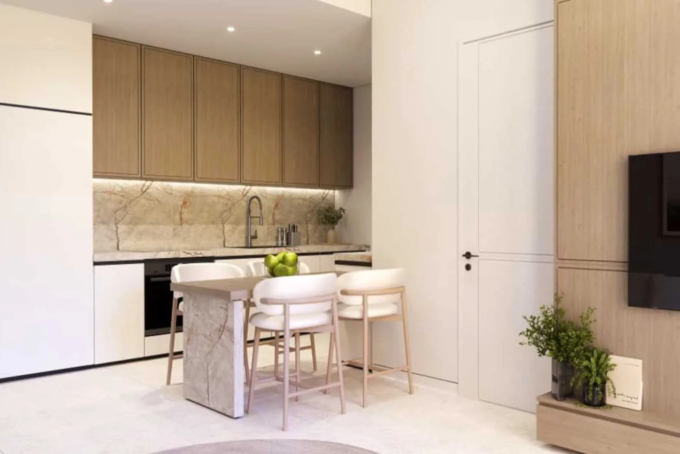Fully equipped kitchen and smart technologies