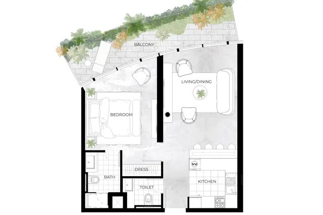 1 bedroom apartment