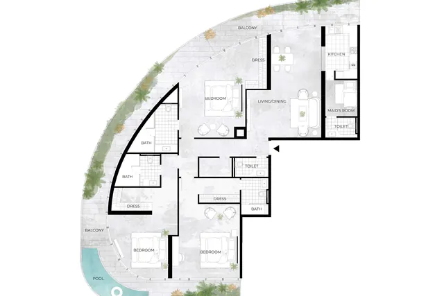 3 bedroom apartment