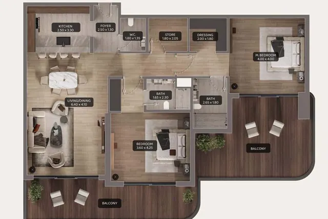 2 bedroom apartment