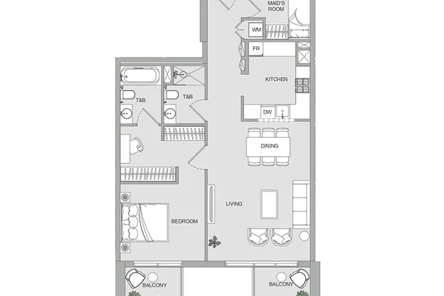 1.5 bedroom apartment