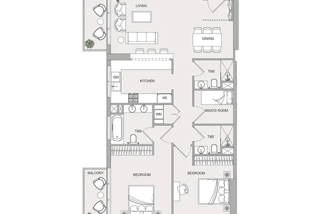 2.5 bedroom apartment