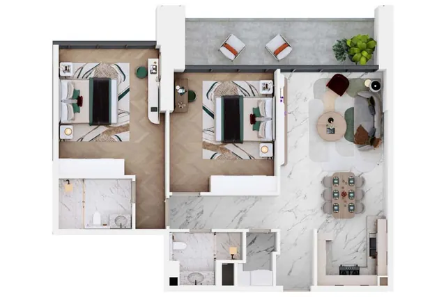 2 bedroom apartment
