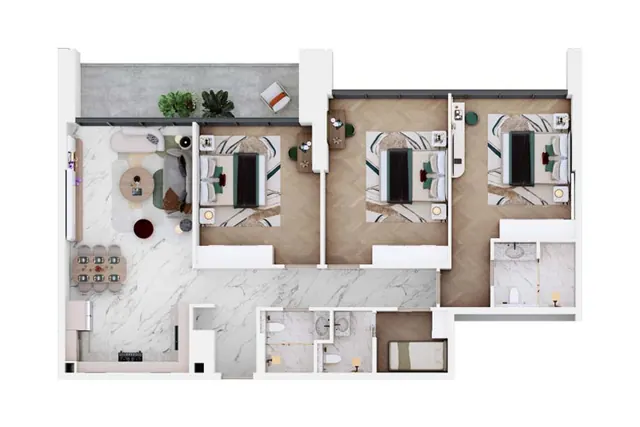 3 bedroom apartment