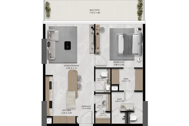 1 bedroom apartment