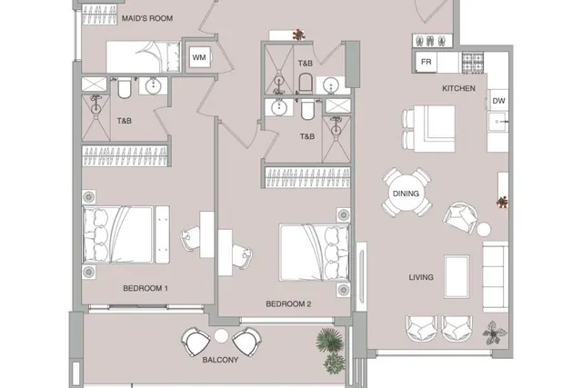 2 bedroom apartment