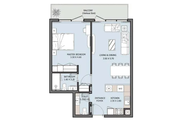 1 bedroom apartment