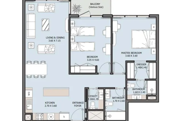 2 bedroom apartment
