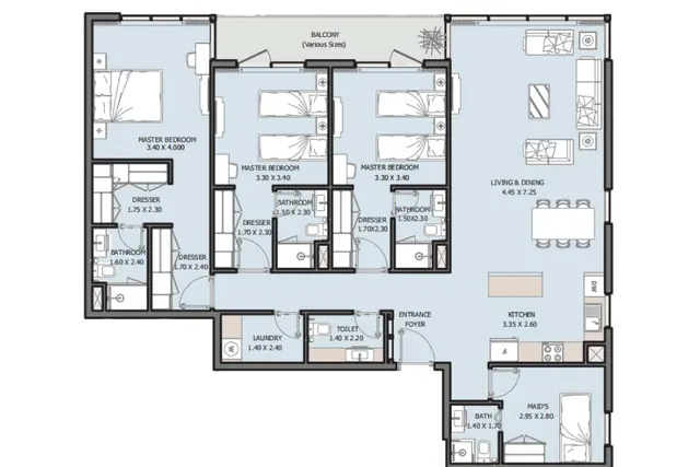 3 bedroom apartment