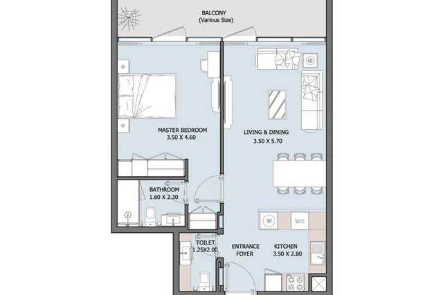 1 bedroom apartment