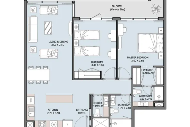 2 bedroom apartment