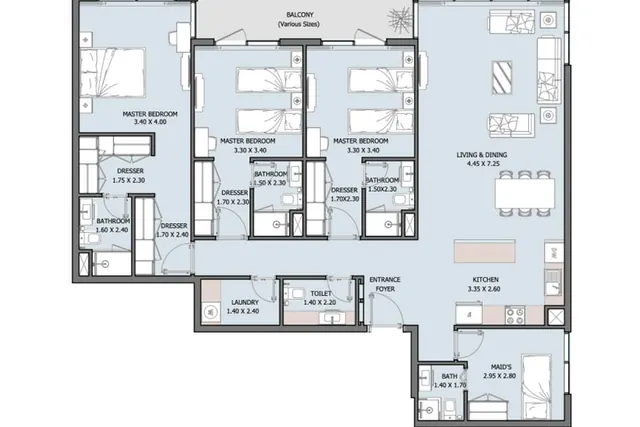 3 bedroom apartment