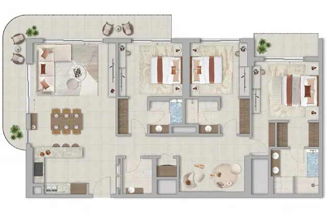 3 bedroom apartment